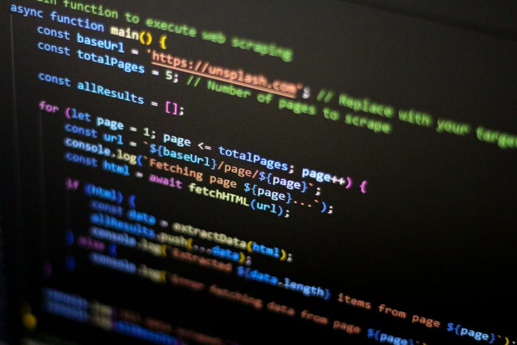 Code on screen representing ongoing website maintenance
