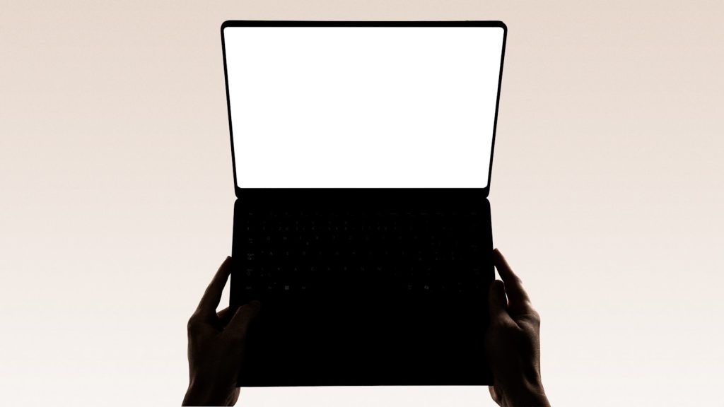 Laptop screen showing a lead-focused website design mockup